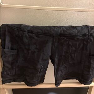 lululemon athletica Black Camouflage Bike Shorts